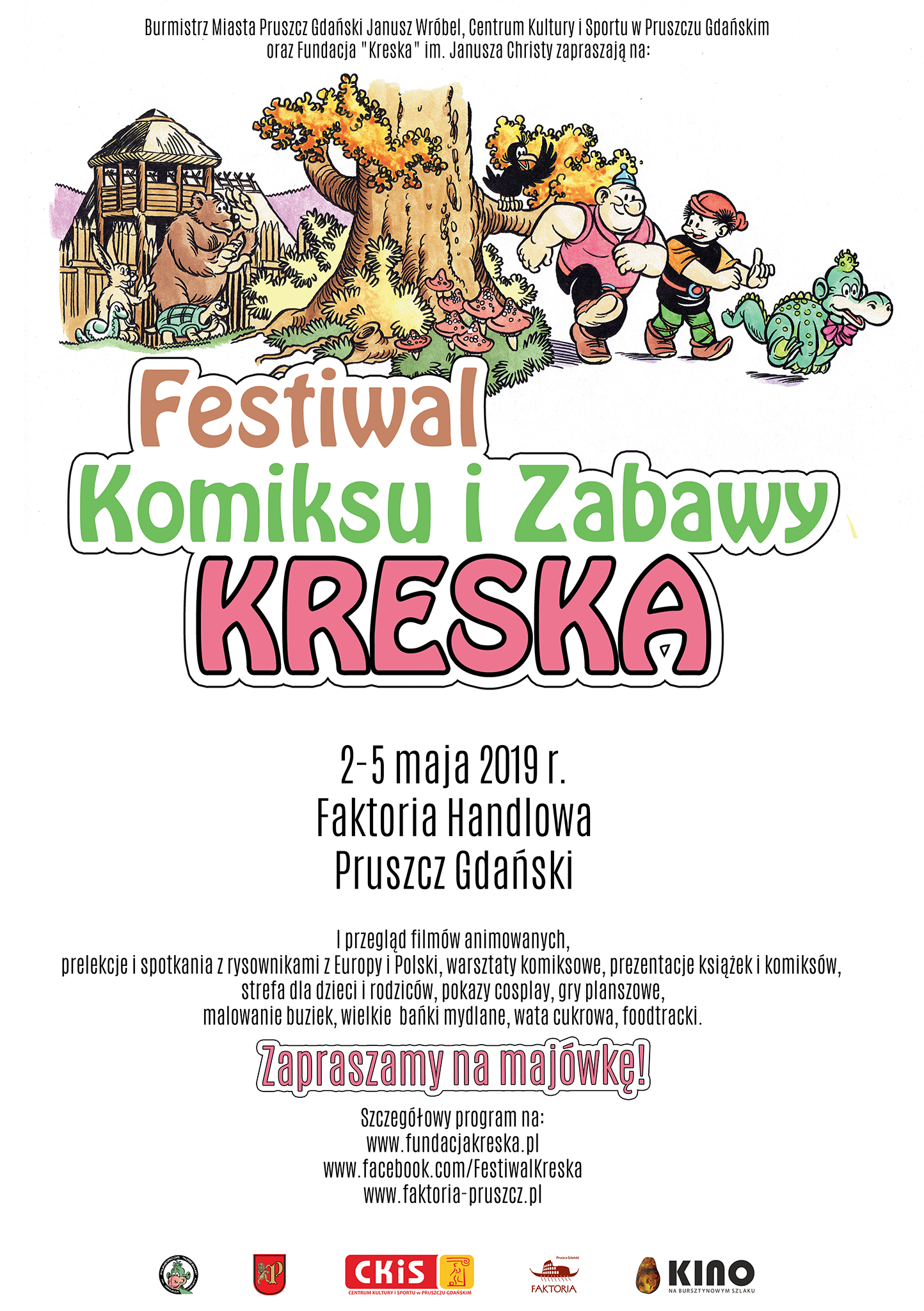 Festiwal Komiksu i Zabawy „Kreska” – rysownicy i fani  kultowych komiksów w Pruszczu Gdańskim (Program)