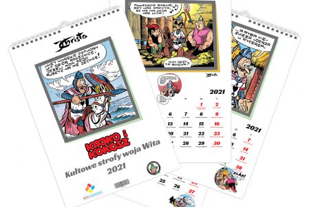 Kalendarz 2021: Kultowe strofy woja Wita z komiksu Kajko i Kokosz Janusza Christy – kolekcjonerski prezent na cały Nowy Rok