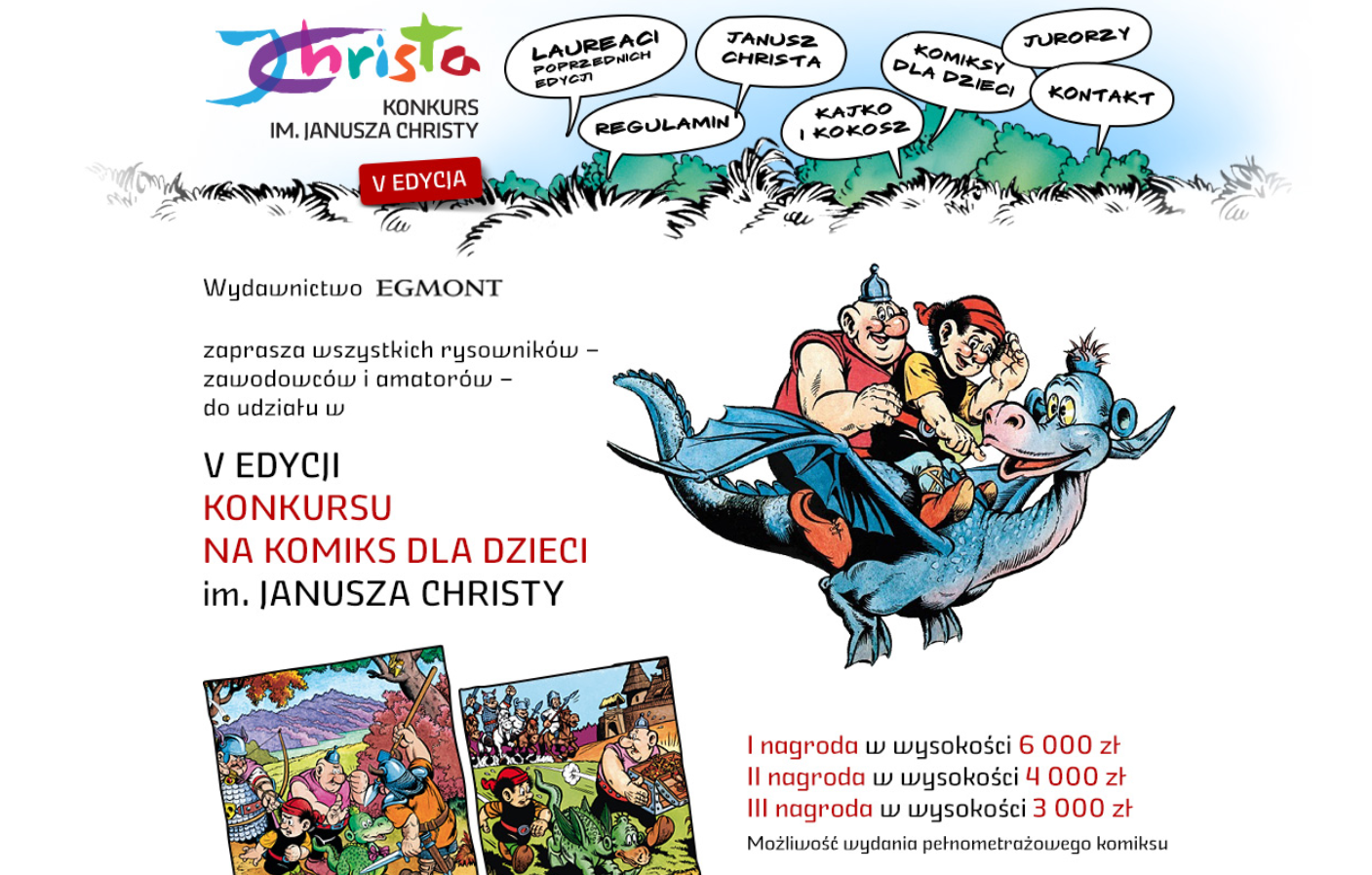 Wystartowała V edycja Konkursu na komiks dla dzieci im. Janusza Christy